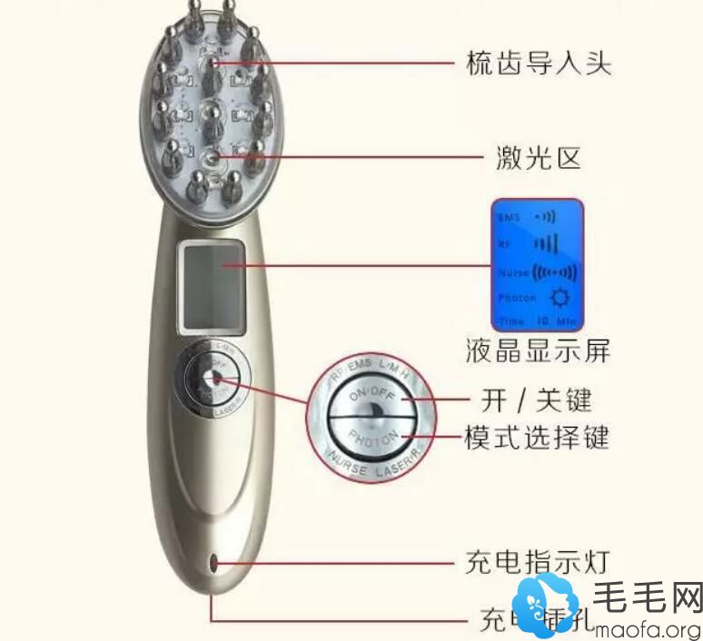 拉萨维多利亚射频激光头部按摩生发梳仪器