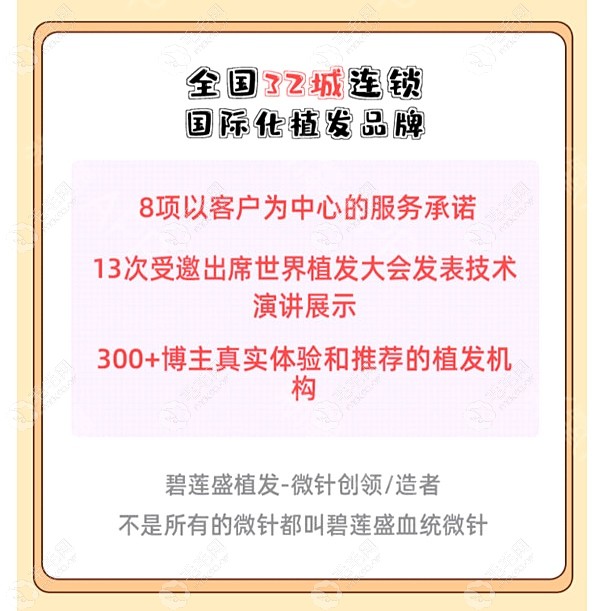 碧莲盛植发遍布32个城市