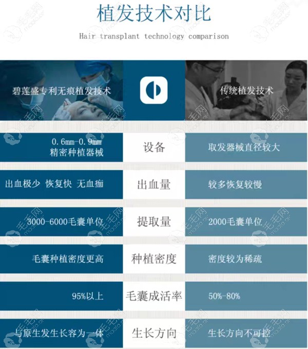 碧莲盛bht植发技术优势
