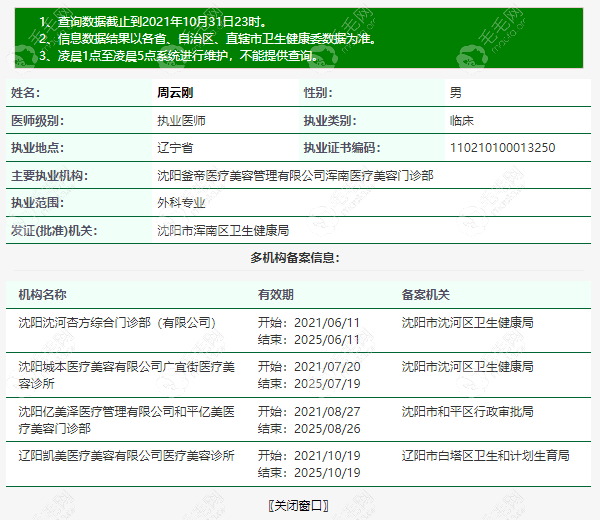 周云刚医生执业证明