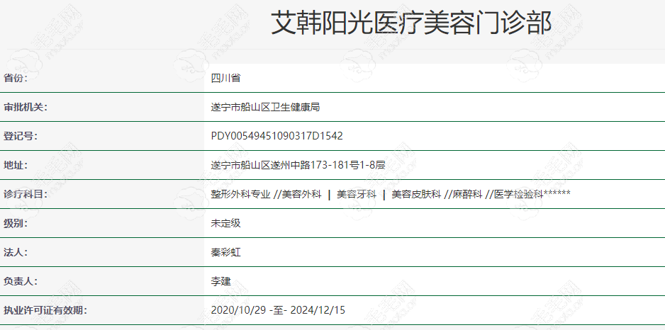 遂宁阳光医美整形资质