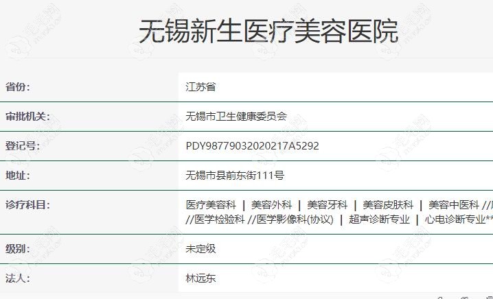 无锡新生植发医院正规资质