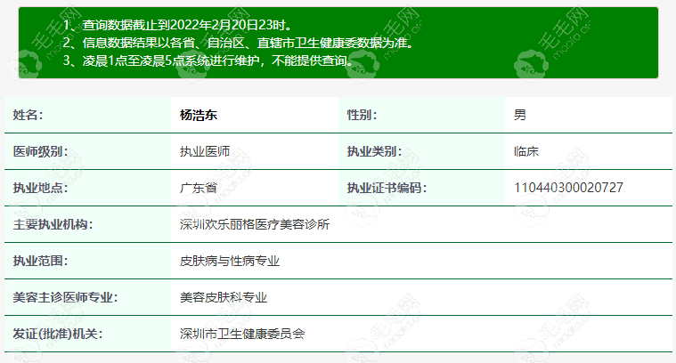 深圳丽格植发医生资质介绍