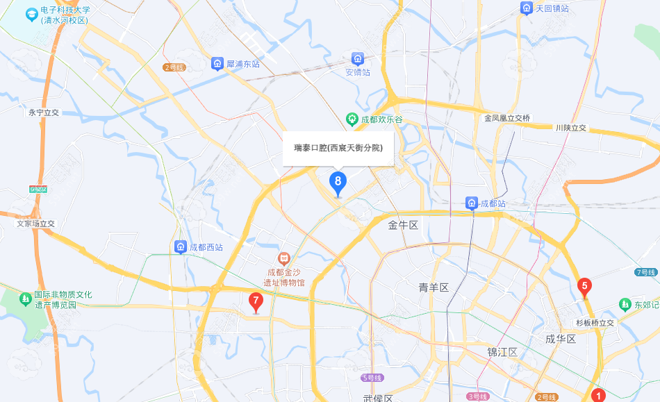 成都瑞泰口腔西宸天街分院地址