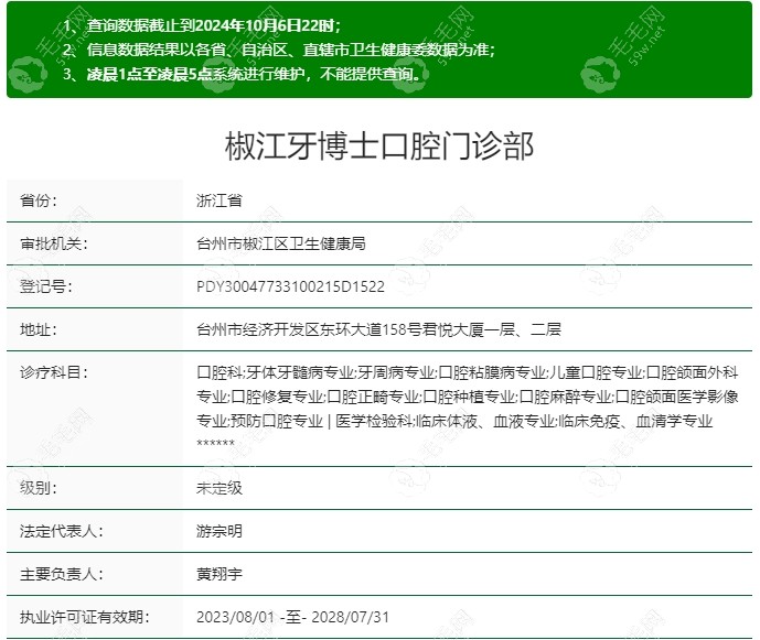 台州椒江牙博士口腔门诊部简介