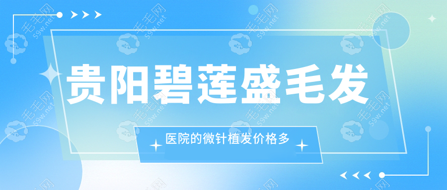 贵阳碧莲盛毛发医院的微针植发价格多少钱,是如何算的？