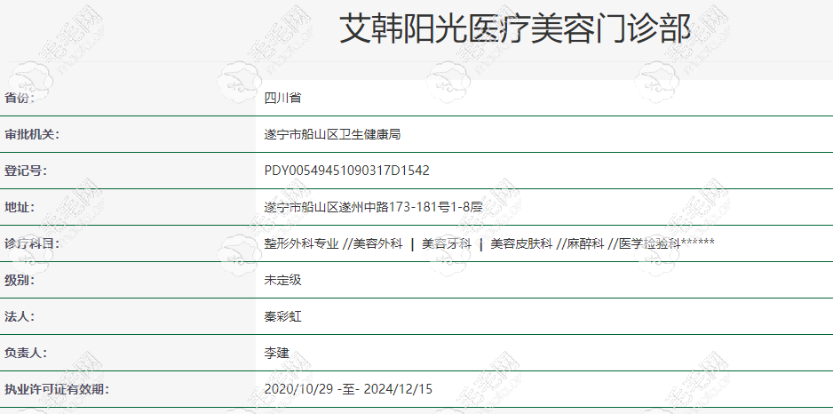 遂宁阳光医美整形资质