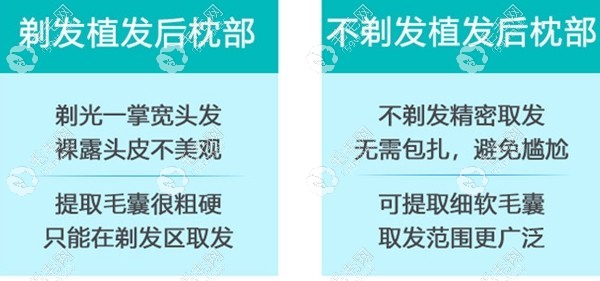 青逸剃发植发和不剃发植发区别