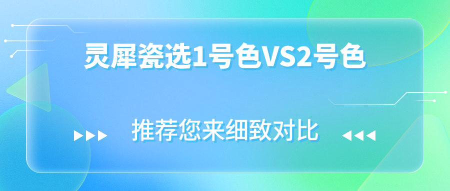 灵犀瓷选1号色VS2号色