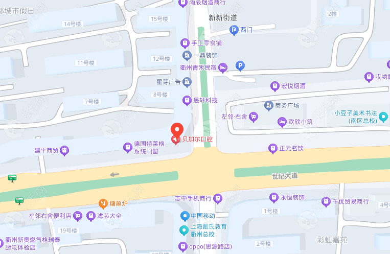 貝加爾口腔地址位置示意圖
