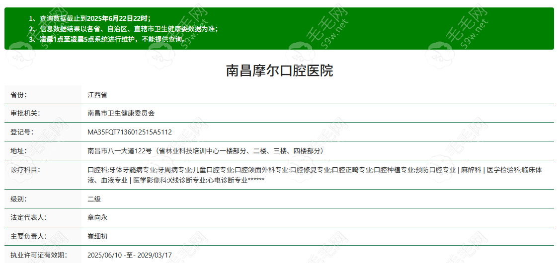 南昌摩尔口腔医院是正规私立医院
