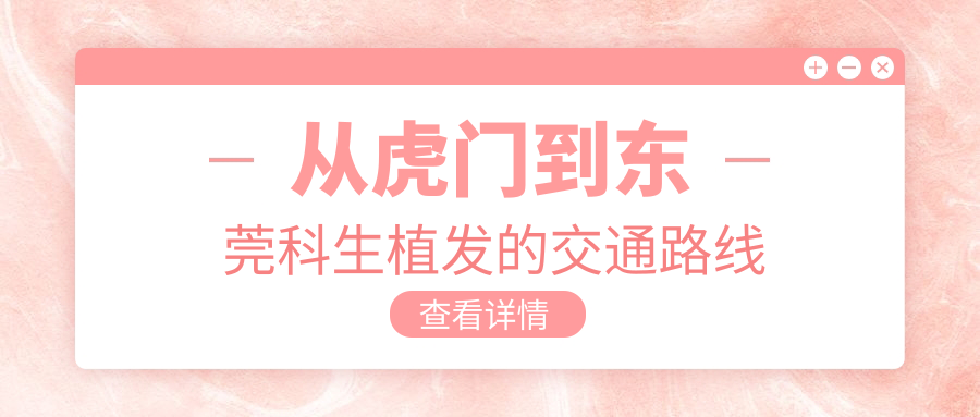 从虎门到东莞科生植发的交通路线