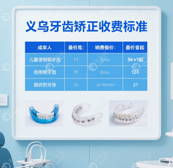 义乌牙齿矫正收费标准