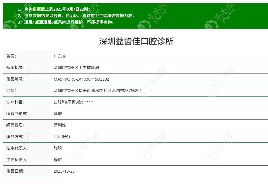 深圳益齒佳口腔診所資質(zhì)