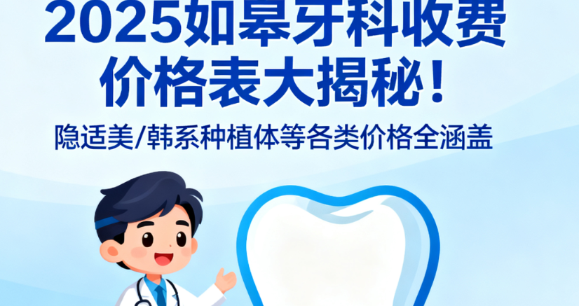 2025如皋牙科收费价格表大揭秘！隐适美/韩系种植体等各类价格全涵盖