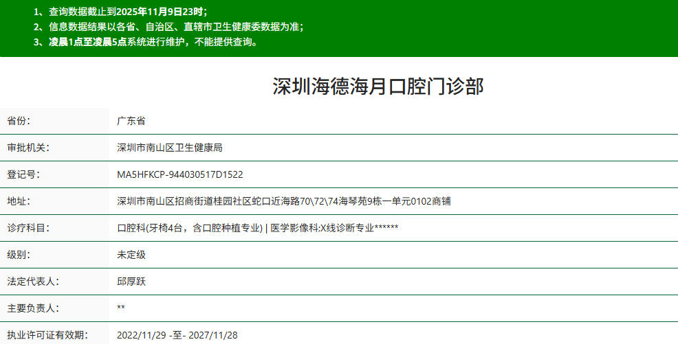 海月口腔资质图