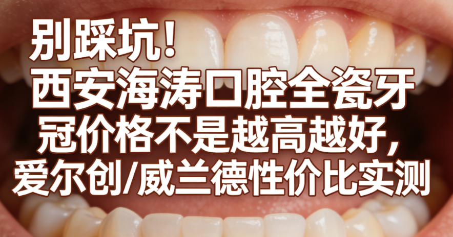 

别踩坑！西安海涛口腔全瓷牙冠价格不是越高越好，爱尔创/威兰德性价比实测