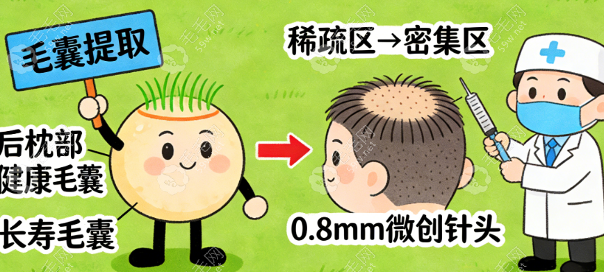 美人尖植发需要多少个毛囊?150-300单位,微针技术更省毛囊