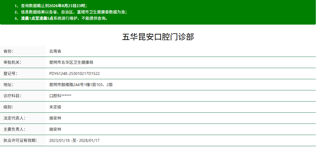 五华昆安口腔门诊部